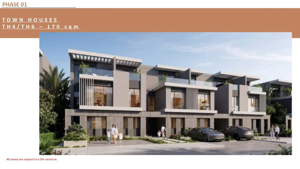 170 sqm Townhouse (TH4 TH6) in Vallis New Cairo Compound
