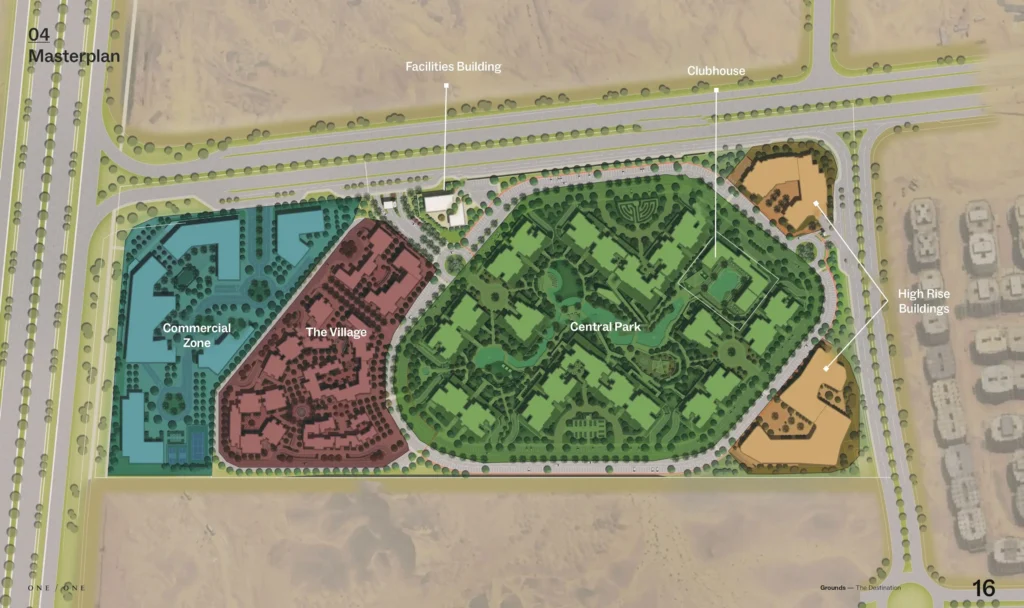 توزيع الخدمات والمرافق داخل كمبوند جراوندز التجمع السادس Grounds Compound