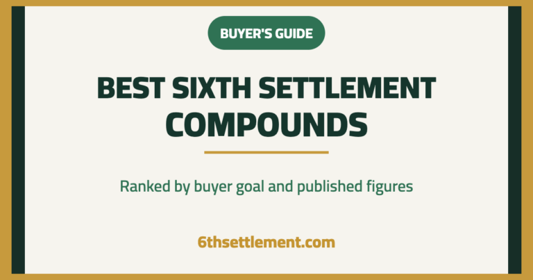Best Sixth Settlement compounds in 2026 ranked by buyer goal
