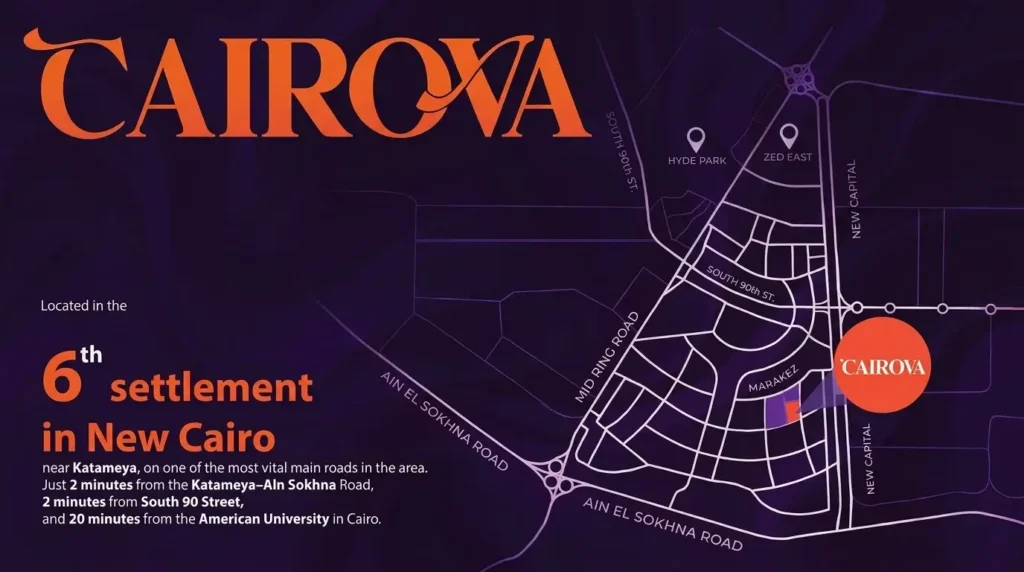 كمبوند كايروفا التجمع السادس Cairova New Cairo كمبوند كايروفا التجمع السادس Cairova New Cairo